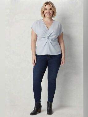 Sam And Jess Womens V Neck Blouse